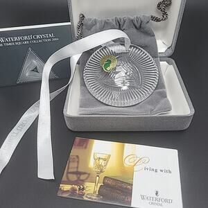 2004 Waterford Crystal Times Square "Hope For Unity" Disc Ornament